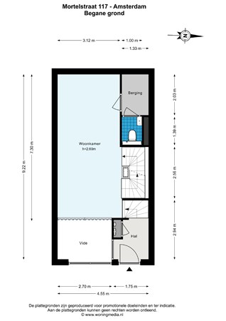 Floor plan - Mortelstraat 117, 1019 VE Amsterdam 